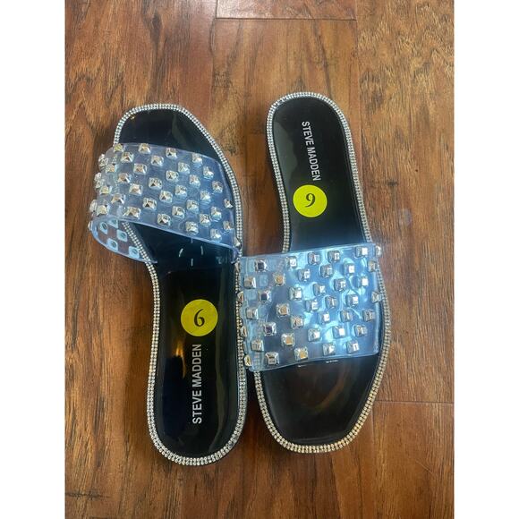 CLEARANCE ! STEVE MADDEN Jynn Slide Sandals 9 - Picture 3 of 6